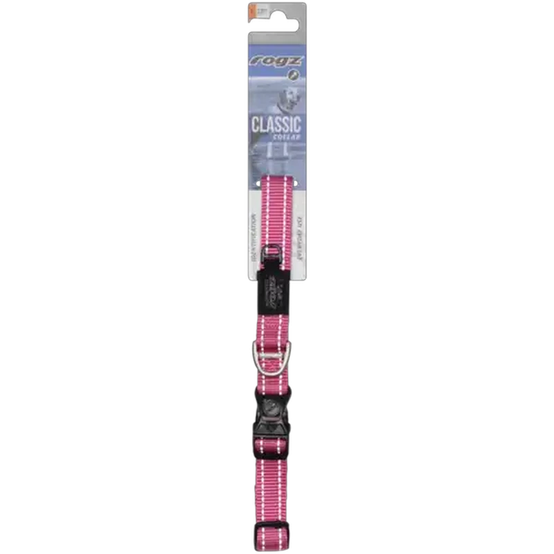 Rogz Large Pink Classic Dog Collar