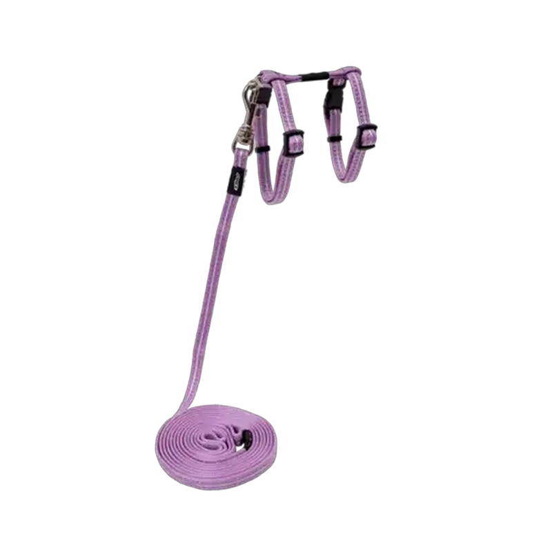 Rogz Lilac AlleyCat Reflective Cat Harness and Lead Set Extra Small