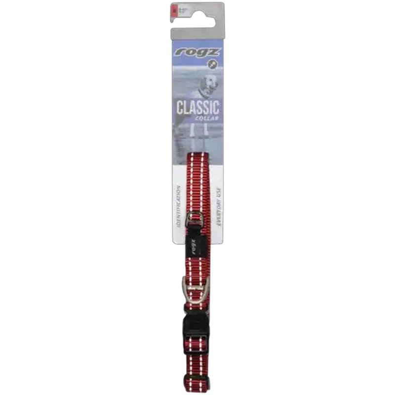 Rogz Medium Red Classic Dog Collar
