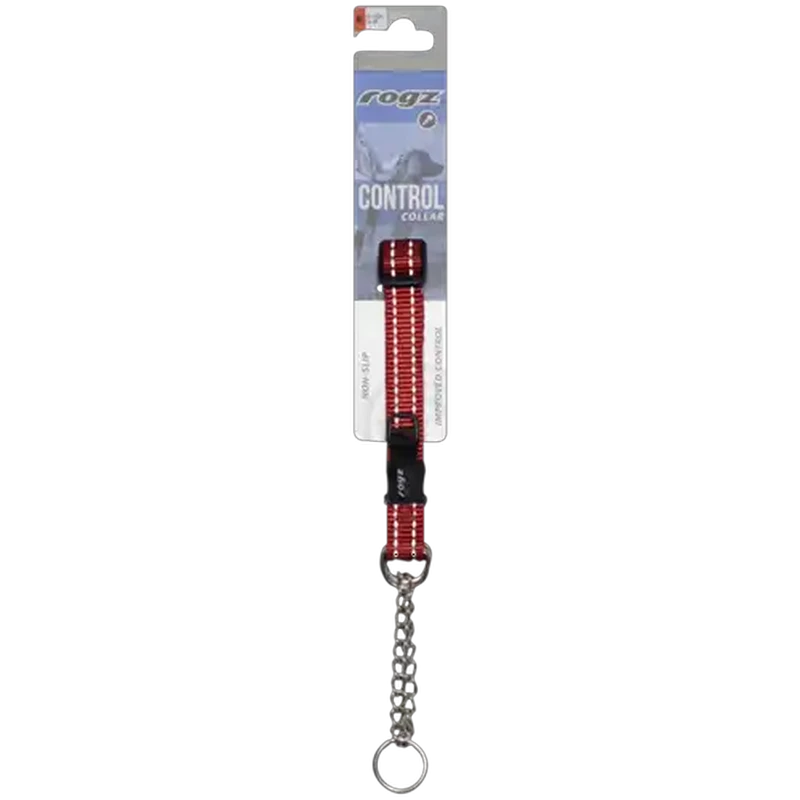 Rogz Medium Red Utility Control Chain Dog Collar