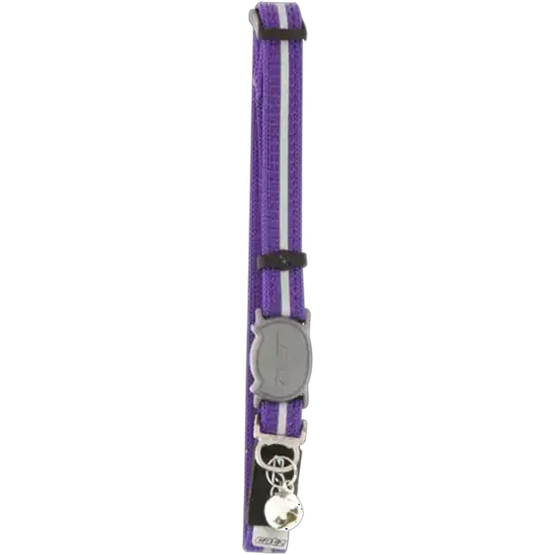 Rogz Safeloc Purple Reflective Small Cat Collar 20 - 31cm