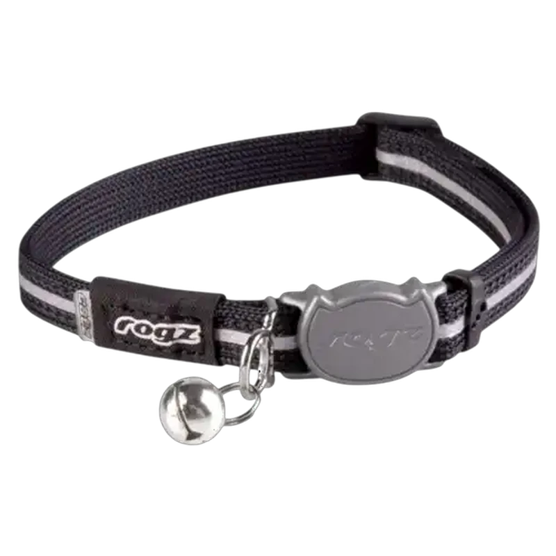 Rogz Small Black Alleycat Breakaway Cat Collar