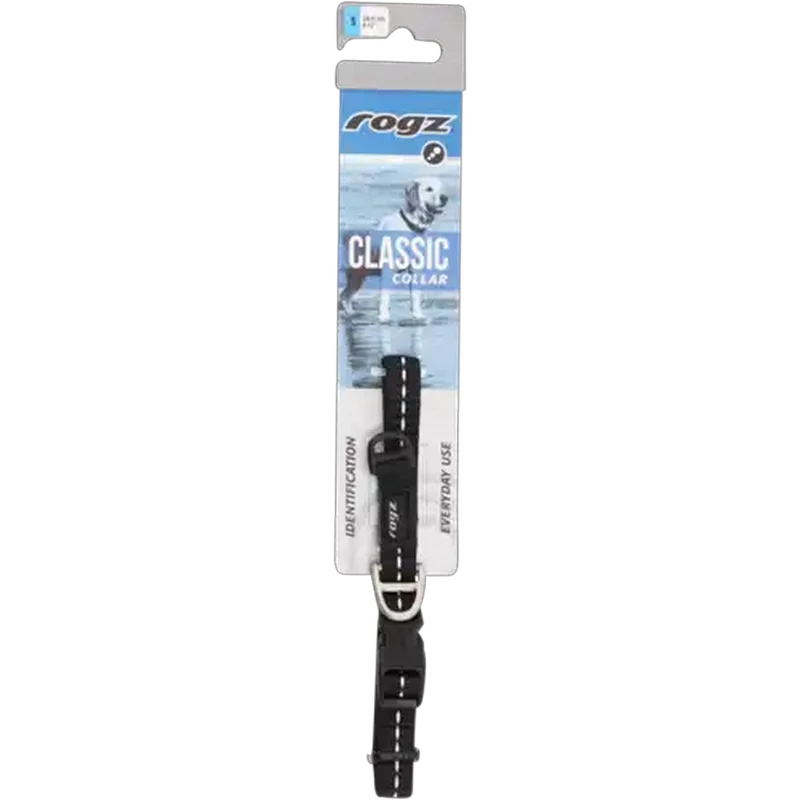 Rogz Small Black Classic Dog Collar