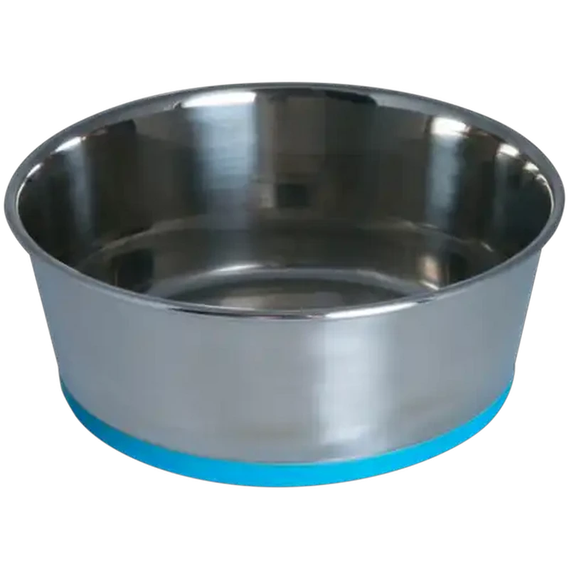 Rogz Small Blue Non-Slip Stainless Steel Dog Bowl