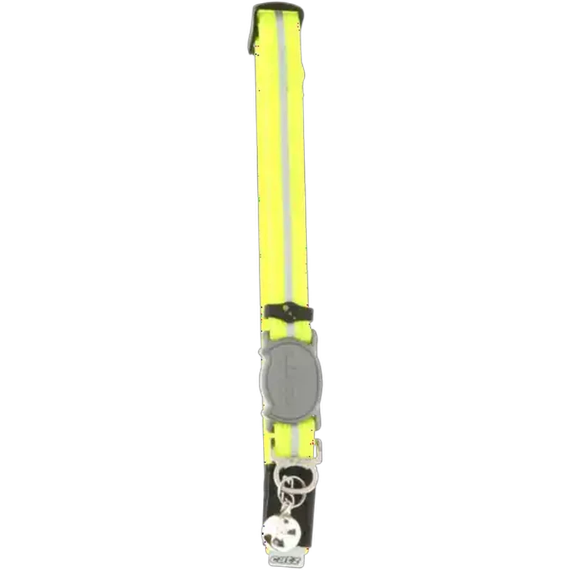 Rogz Small Safeloc Yellow Reflective Cat Collar