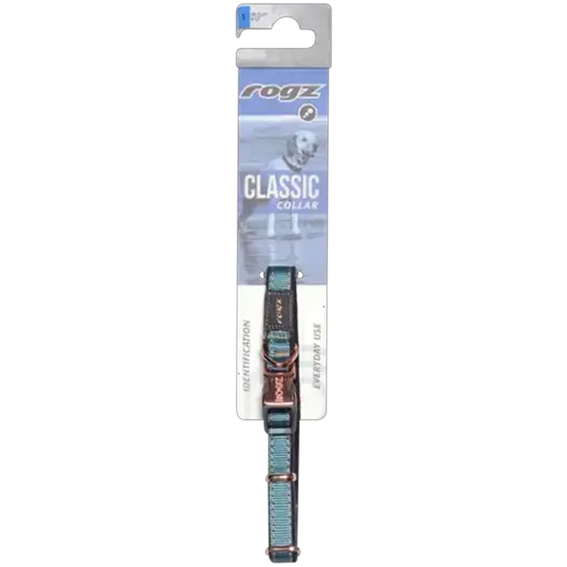 Rogz Small Turquoise Moon Urban Classic Dog Collar