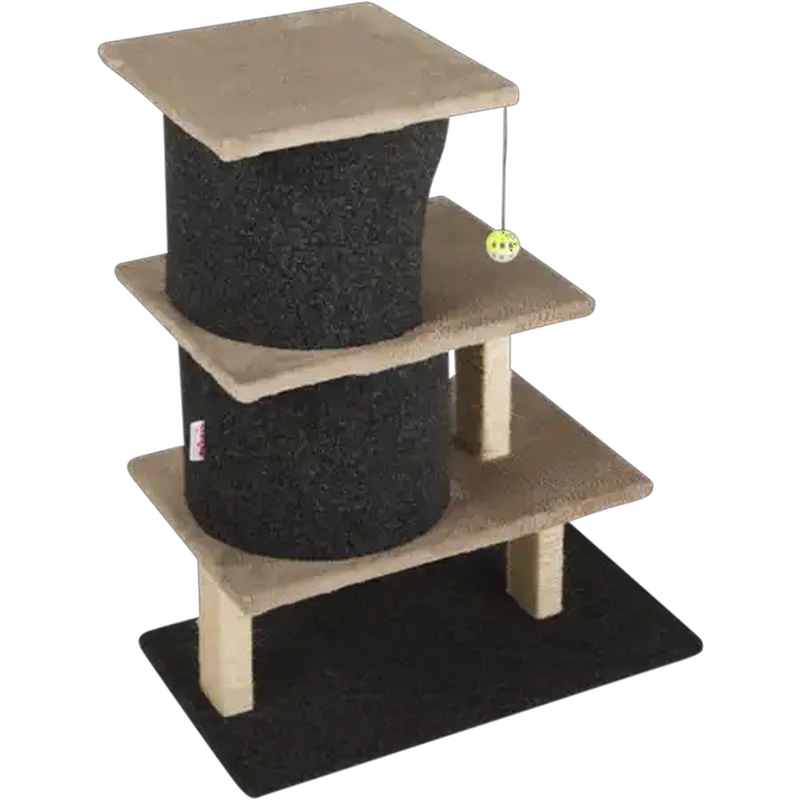 Scratzme Grey Sleepy Tower Cat Scratch Post