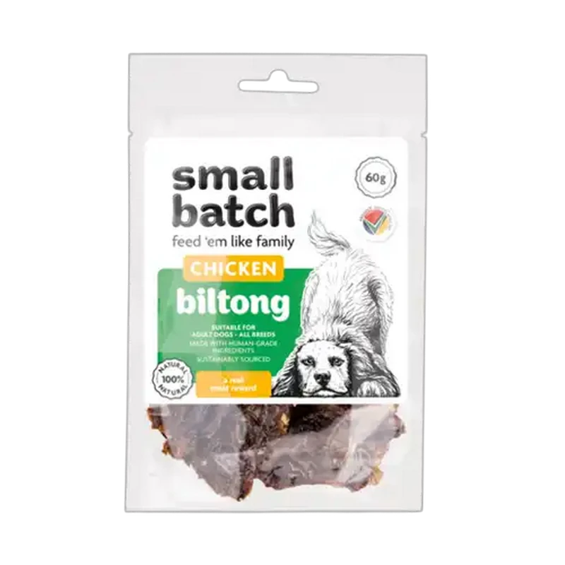 Smallbatch Chicken Biltong Dog Treats 60g