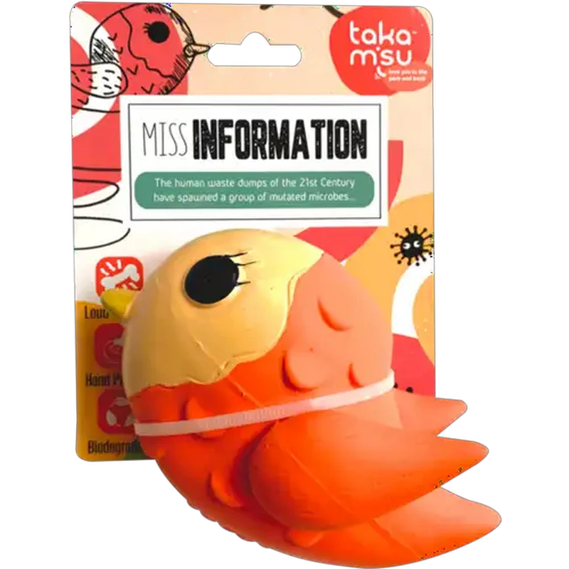 Takamisu Microbes Miss Information Latex Dog Toy