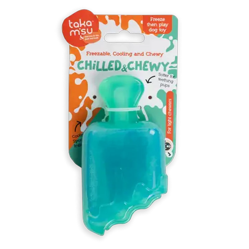 Takamisu Turquoise Chilled & Chewy Freezable Lolly Dog Toy