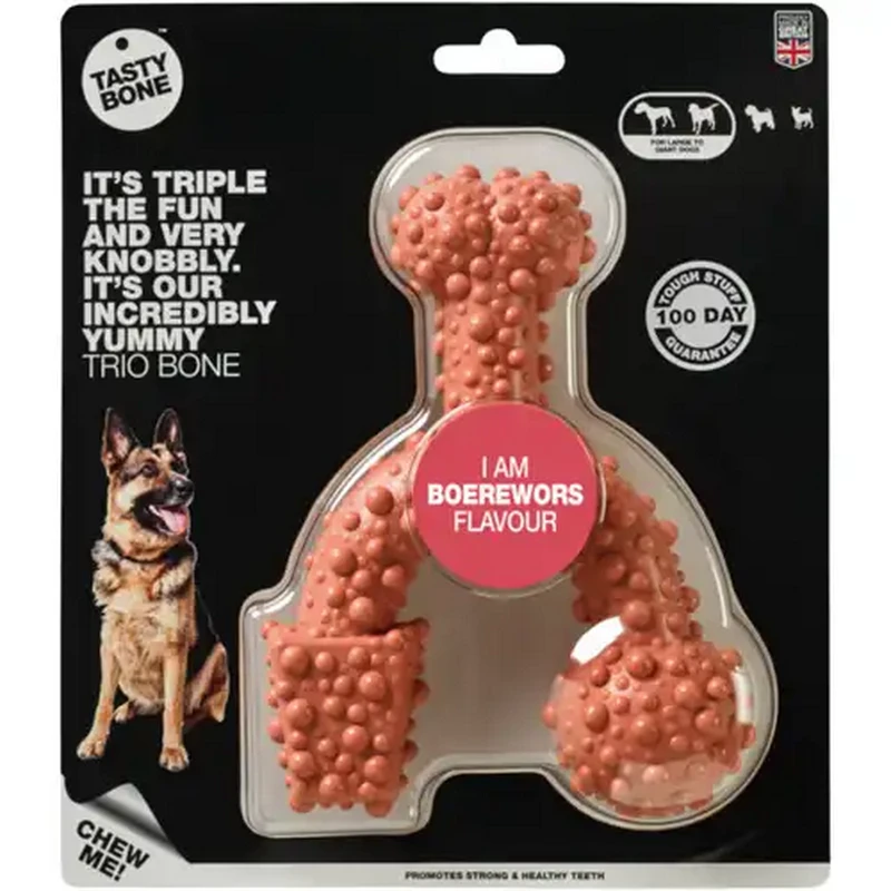 TastyBone Boerewors Flavour Trio Bone Dog Chew Toy