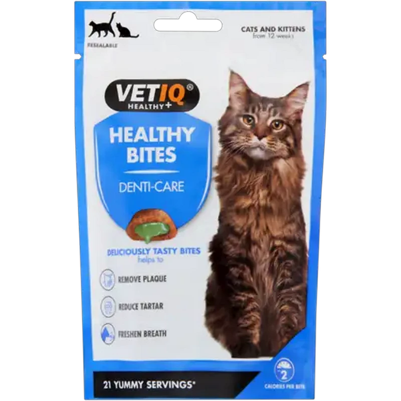 VetIQ Healthy Bites Denti-Care Cat Treats 65g