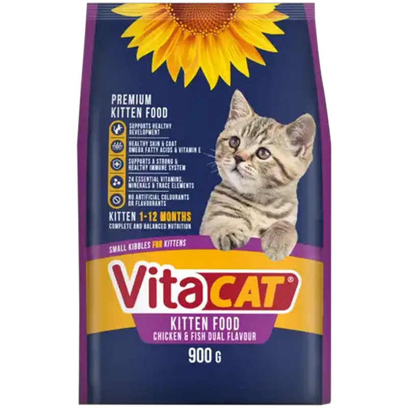 VitaCat Chicken & Fish Dual Flavour Kitten Dry Cat Food 900g