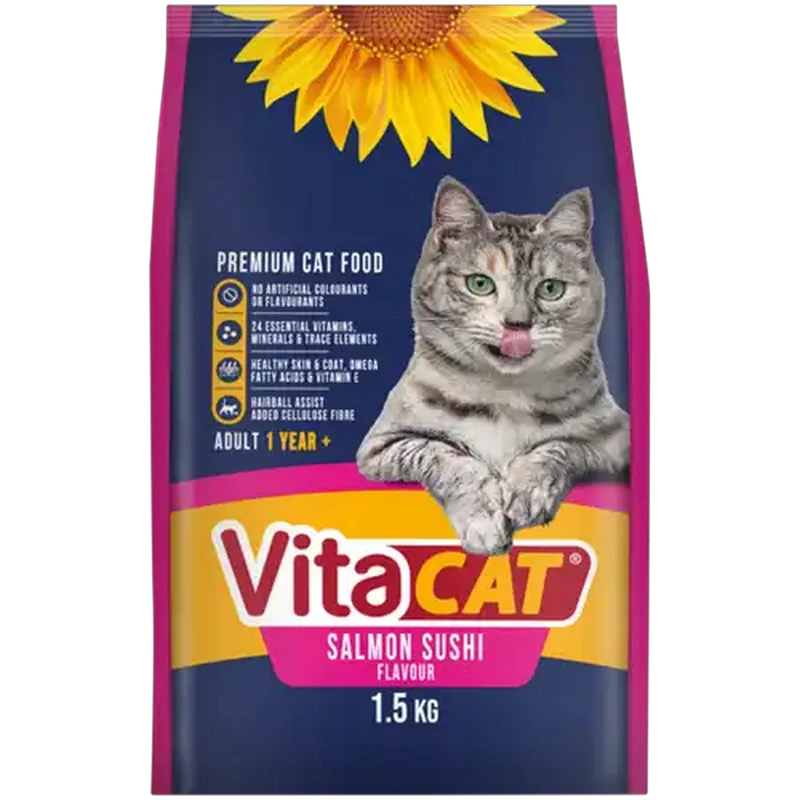 VitaCat Salmon Sushi Flavour Adult Dry Cat Food 1.5kg