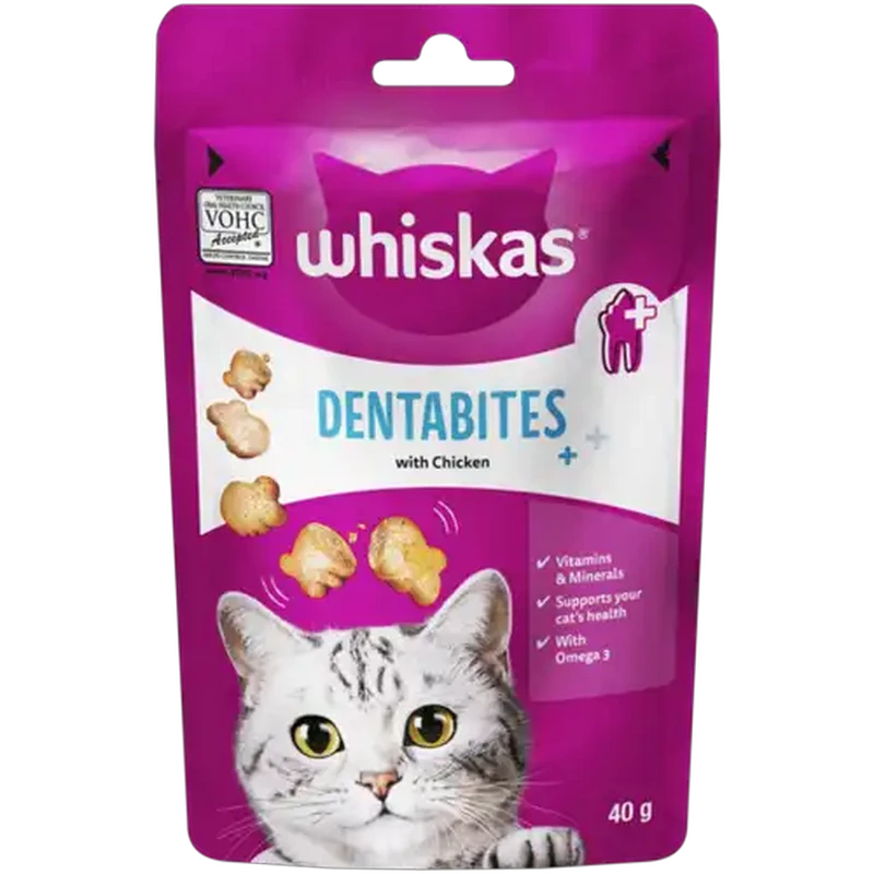 Whiskas Dentabites Adult Cat Dental Treat with Chicken 40g