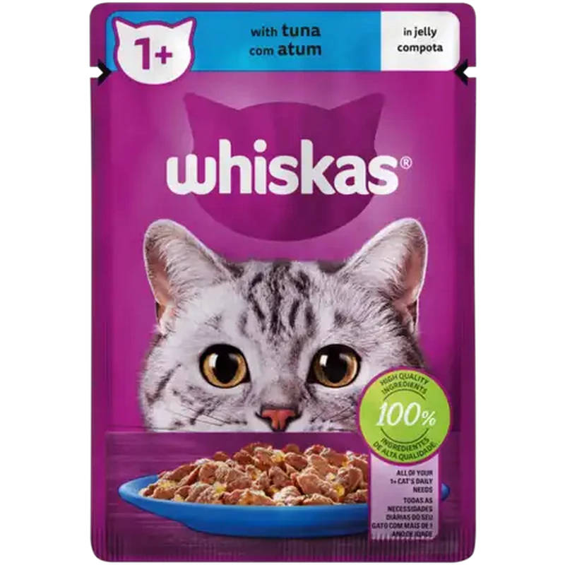 Whiskas Tuna Adult Wet Cat Food In Jelly 85g